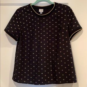 Women’s A New Day Gold & Black Top Sz M